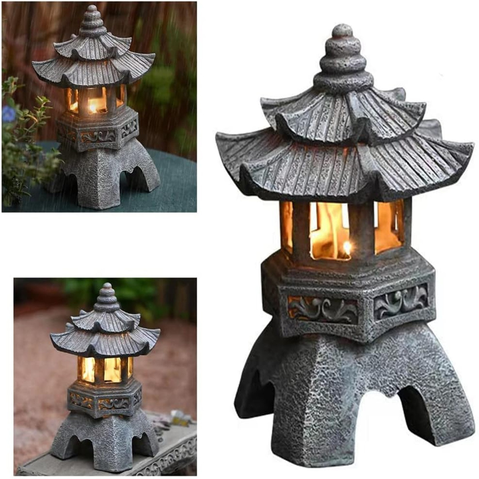 Outdoor Furniture From China - Decorazione Zen Ornaments Solar Powered Tower