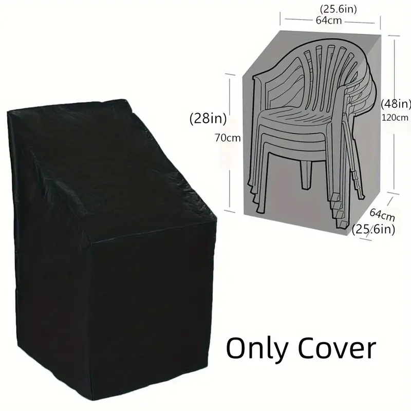 Outdoor Furniture Weatherproof - Copertura per Sedie Impilabili Resistente, Impermeabile