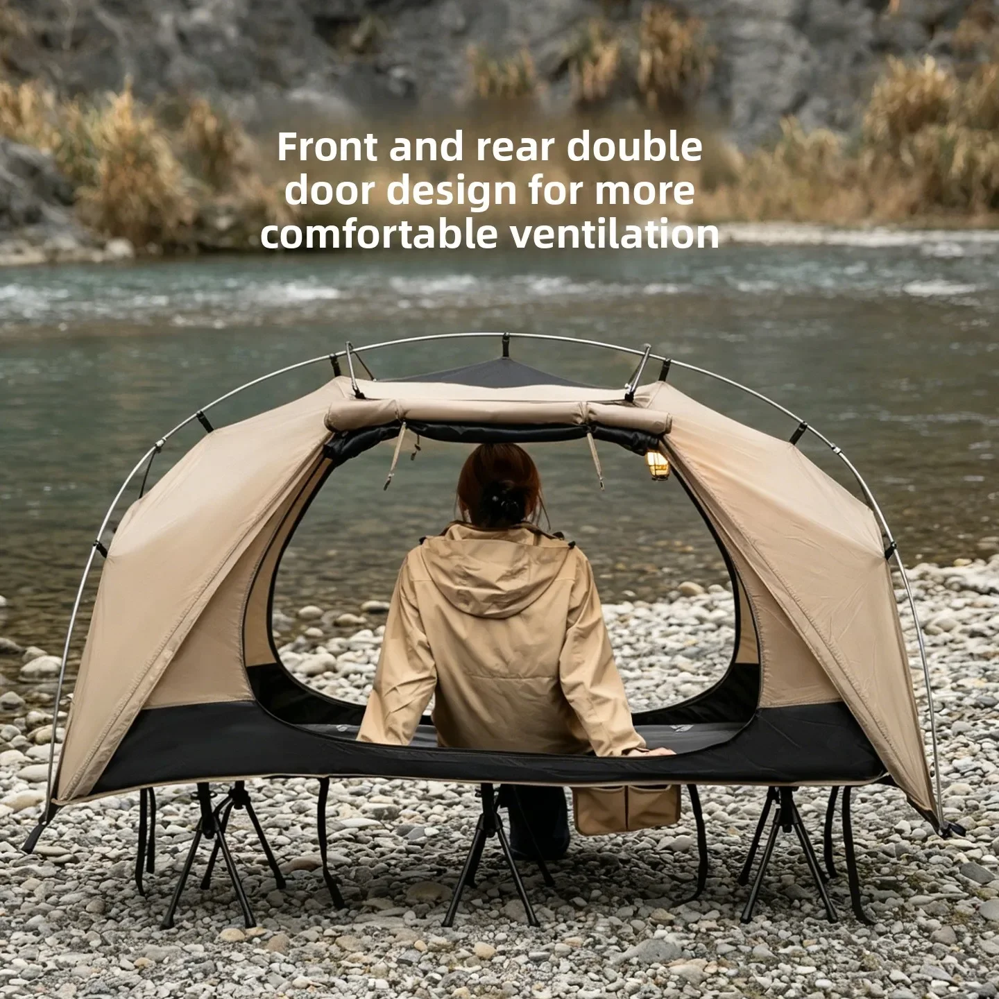 Outdoor Furniture Weatherproof - MOUNTAINHIKER Tenda da Campeggio con Letto,