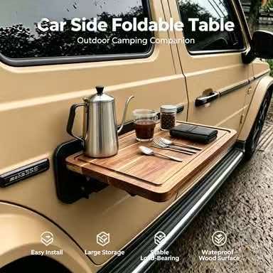 Outdoor Furniture Wooden - Tavolo Pieghevole in Legno a Montaggio