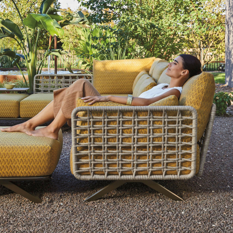 Outdoor Furniture For Cafe - Mobili da Balcone, Divano in Rattan