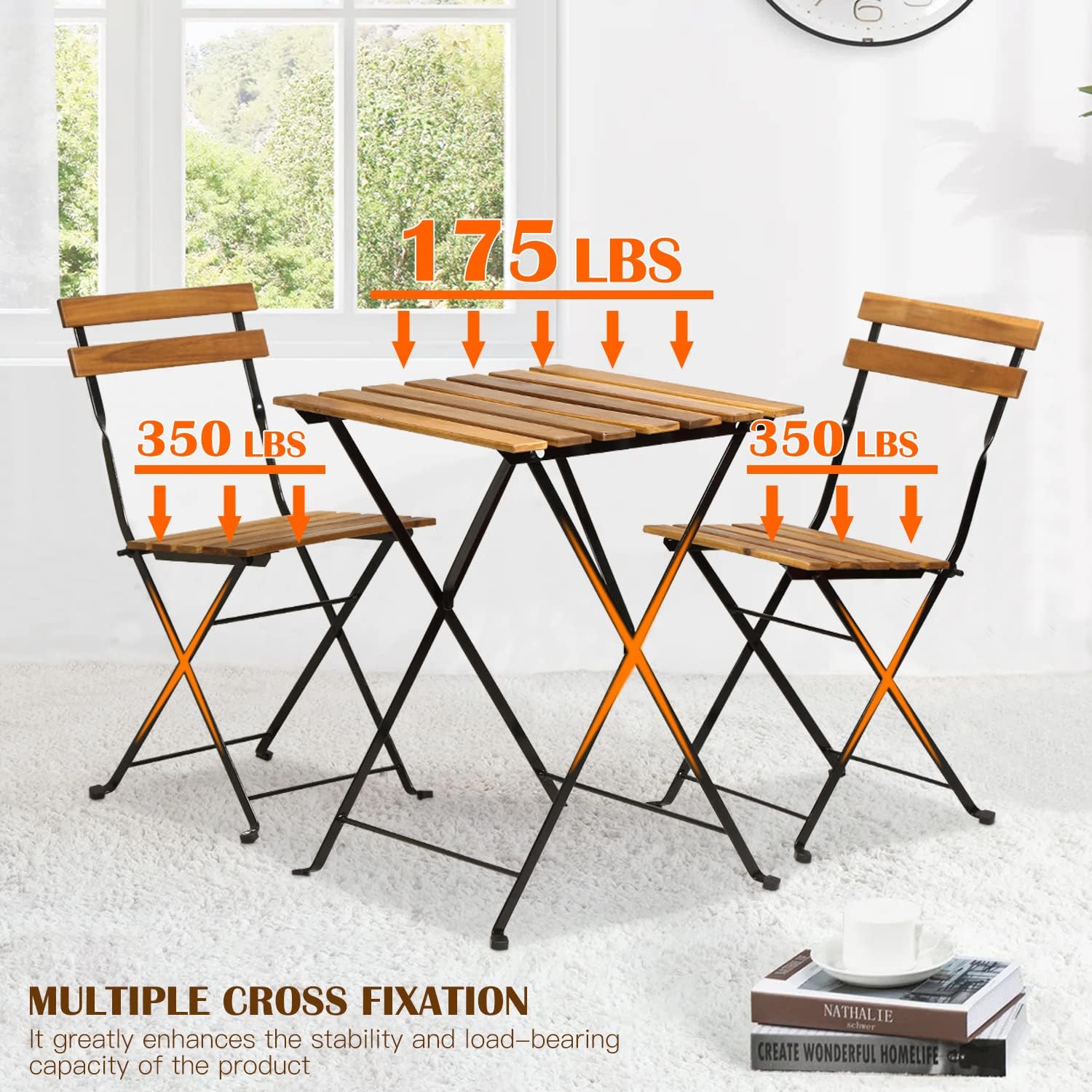Set da bistrot pieghevole in l - Outdoor Furniture Wooden recensione e prezzo